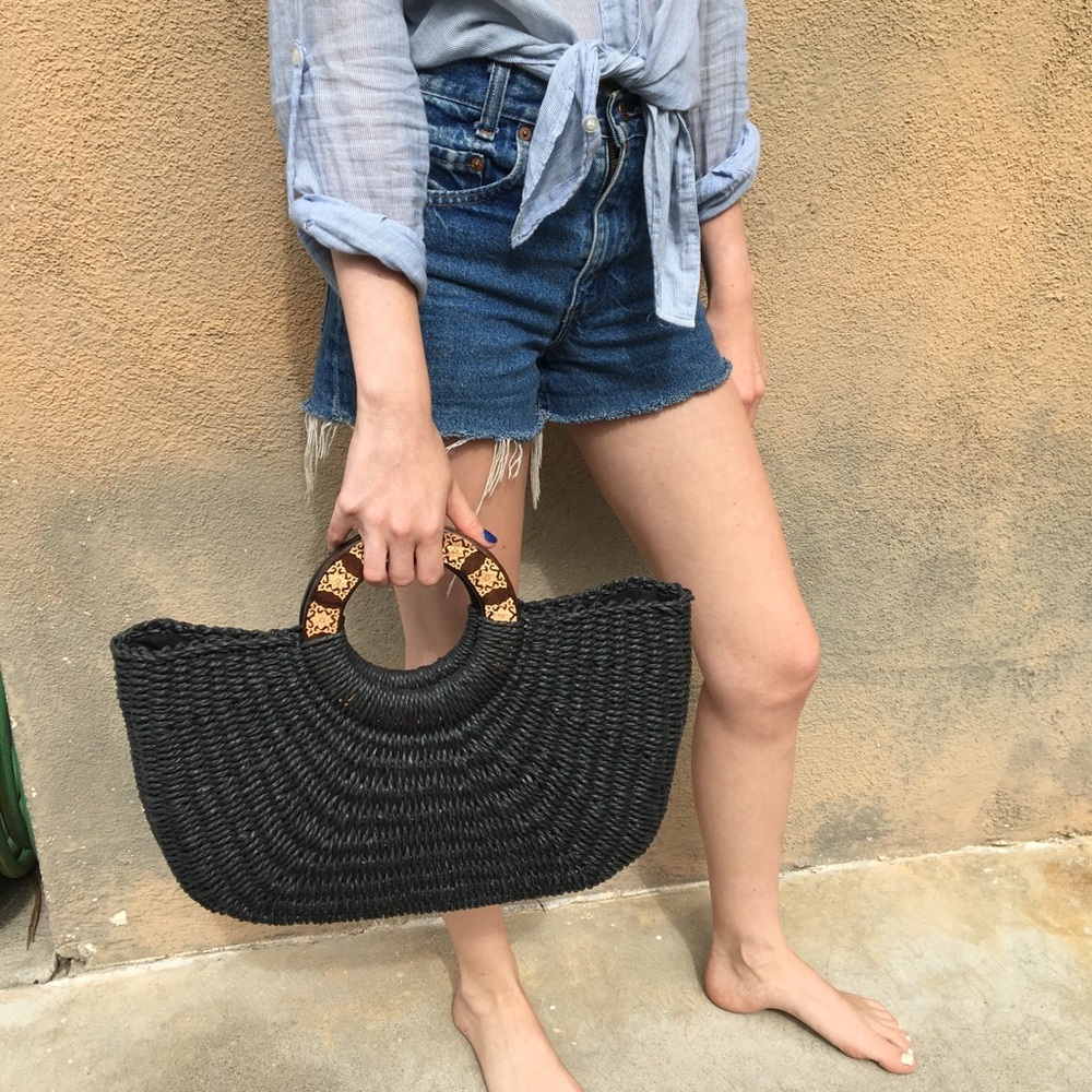 Coldwater Creek Straw Purse - Picture 2 of 6